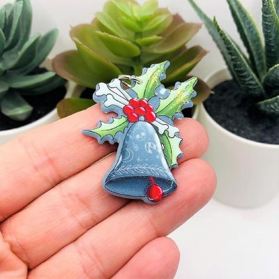 4 Pcs Christmas Holiday Bell Charms Image 1