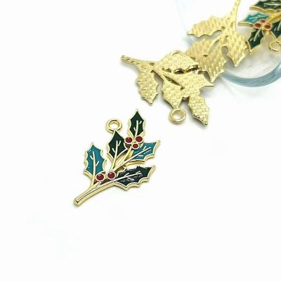 4 Pcs Christmas Mistletoe Charms Image 1