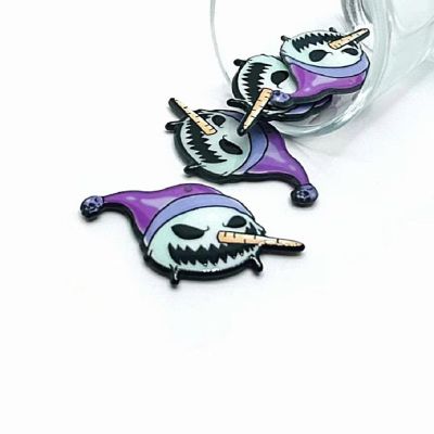 4 Pcs Christmas Scary Snowman Charms Image 1