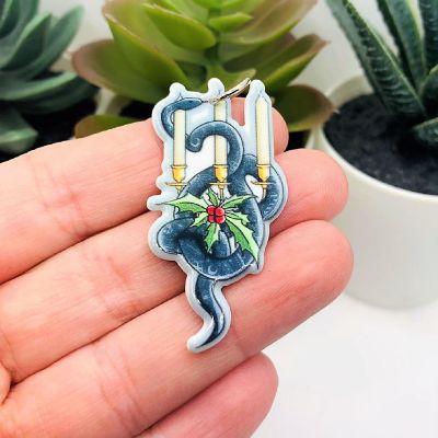 4 Pcs Christmas Snake  Candle Charms Image 1