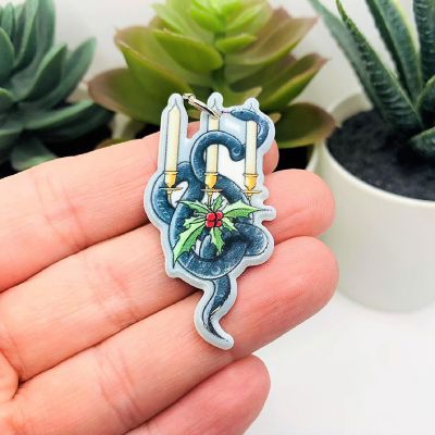 4 Pcs Christmas Snake  Candle Charms Image 2