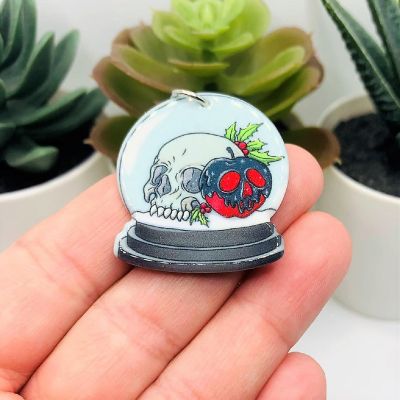 4 Pcs Christmas Snow Globe Charms Image 1