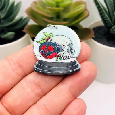 4 Pcs Christmas Snow Globe Charms Image 2