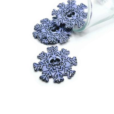 4 Pcs Christmas Snowflake with Skulls Image 1