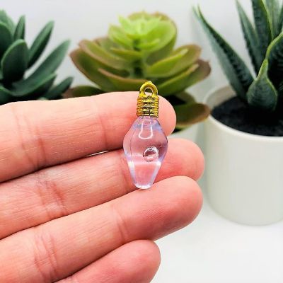 4 Pcs Clear Christmas Lightbulb Charms Image 1
