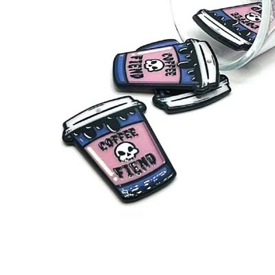 4 Pcs Coffee Fiend Halloween Charms Image 1