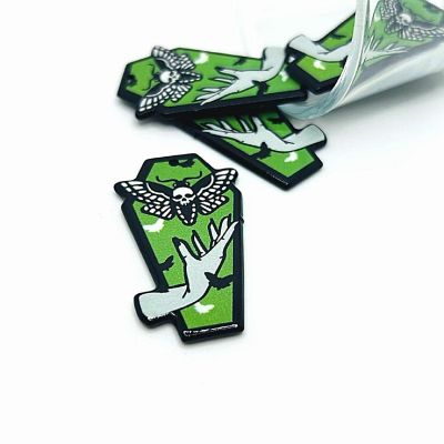 4 Pcs Coffin Deaths Head Moth Charms Image 1