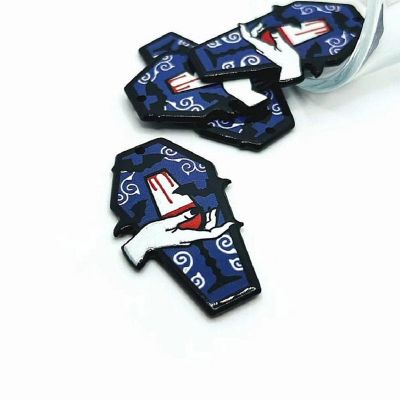 4 Pcs Coffin with Goblet and Bats Charm Image 1