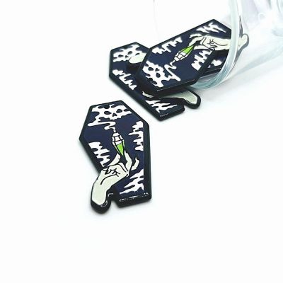 4 Pcs Coffin with Poison Vial Charms Image 1