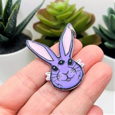 4 Pcs Creepy Easter Bunny Charms Image 2