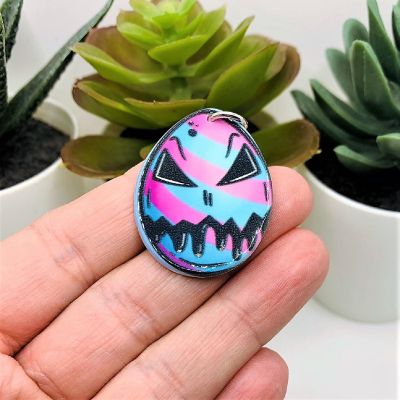 4 Pcs Creepy Easter Evil Egg Charms Image 1
