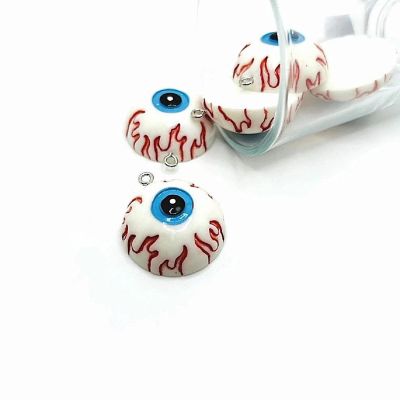 4 Pcs Creepy Eyeball Halloween Charms Image 1