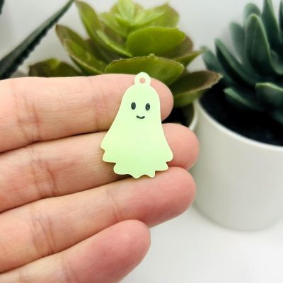 4 Pcs Cute Glow Ghost Charms Image 2