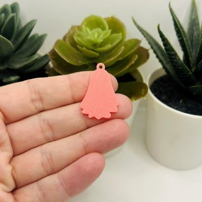4 Pcs Cute Pink Smiling Ghost Charms Image 2