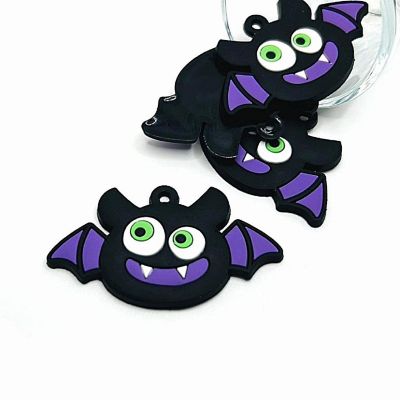 4 Pcs Cute PVC Plastic Bat Pendant Image 1