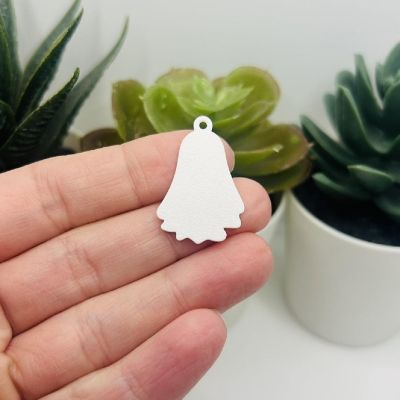 4 Pcs Cute Smiling Ghost Charms Image 2