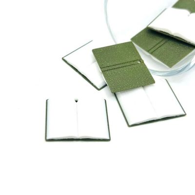 4 Pcs Dark Green Open Book Charms Image 1