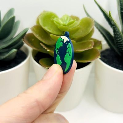 4 Pcs Earth World Globe Charms Image 3