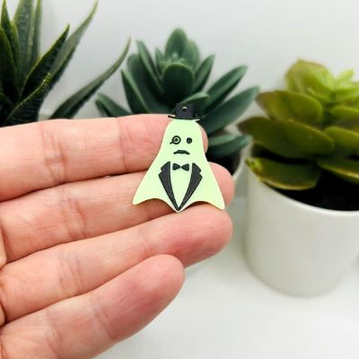 4 Pcs Fancy Male Glow Ghost Charms Image 1