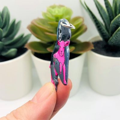 4 Pcs Goth Death with Lamb Charms Image 3