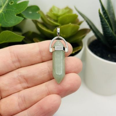 4 Pcs Green Quartz Pendants Image 1