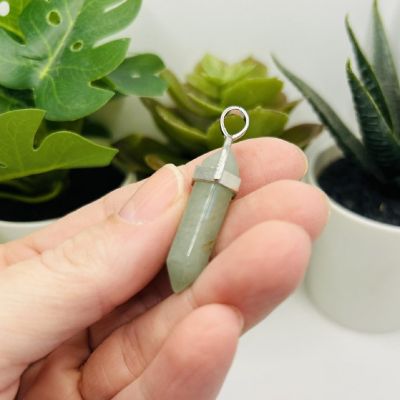 4 Pcs Green Quartz Pendants Image 2
