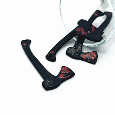 4 Pcs Halloween Axe Horror Pendant Image 1