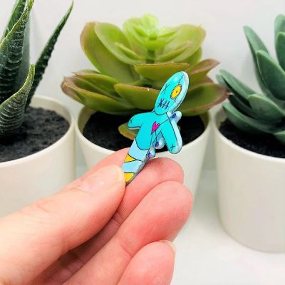 4 Pcs Halloween Blue Voodoo Doll Charms Image 2