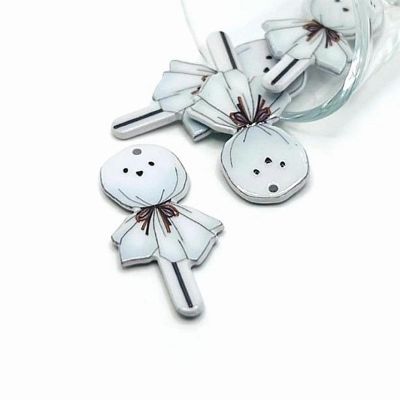 4 Pcs Halloween Ghost Lollipop Charms Image 1