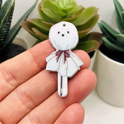 4 Pcs Halloween Ghost Lollipop Charms Image 1