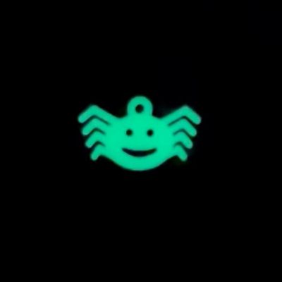 4 Pcs Halloween Glow Spider Charms Image 1