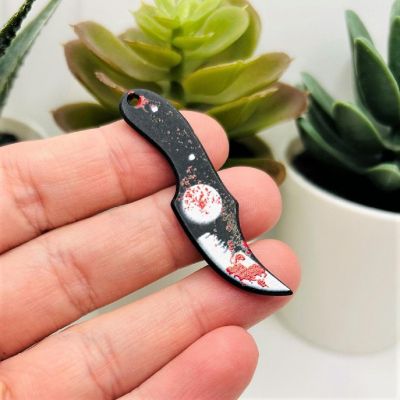 4 Pcs Halloween Knife Pendants Image 1
