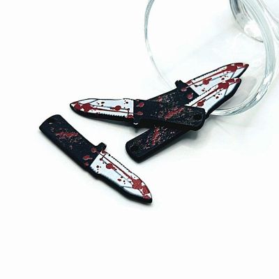 4 Pcs Halloween Knife Pendants Image 1