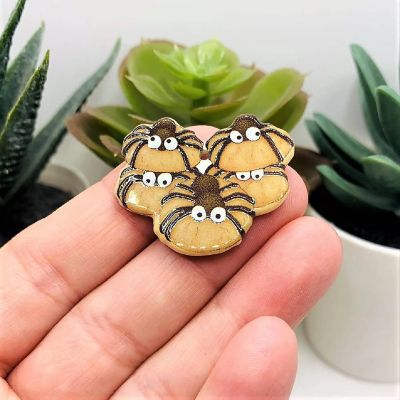 4 Pcs Halloween Spider Cookies Charms Image 1