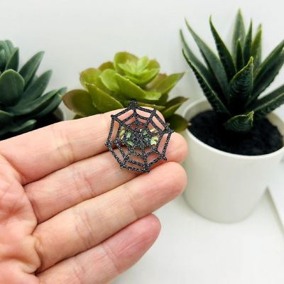 4 Pcs Halloween Spider Web Charms Image 2
