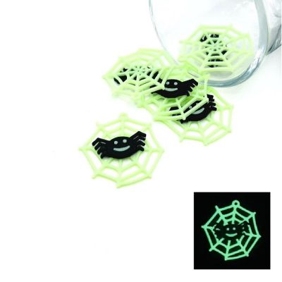 4 Pcs Halloween Web with Spider Charms Image 1