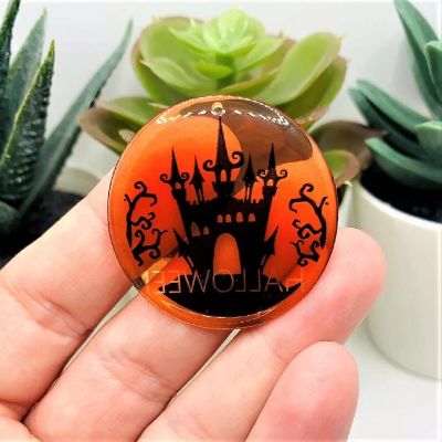 4 Pcs Haunted House Halloween Pendant Image 2