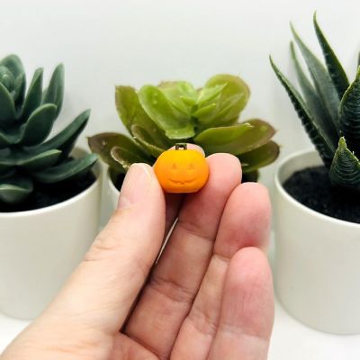 4 Pcs Jack O Lantern Pumpkin Charms Image 1