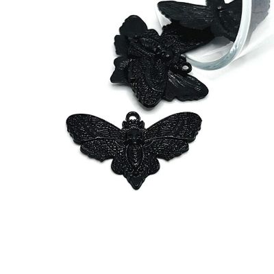 4 Pcs Large Deaths Head Moth Charms Image 1