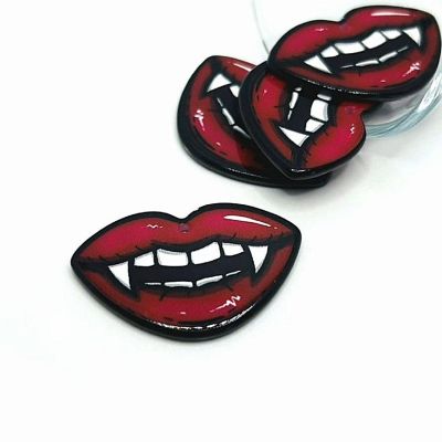 4 Pcs Large Vampire Teeth Pendants Image 1