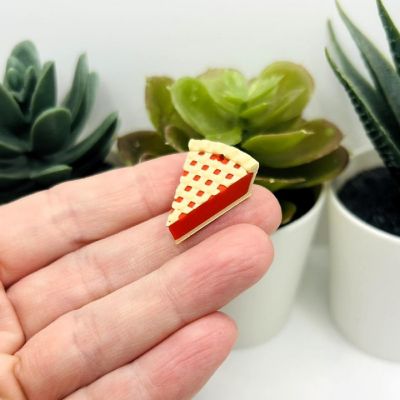 4 Pcs Lattice Cherry Pie Charms Image 1