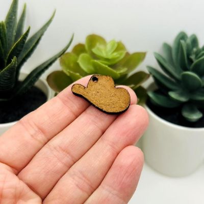 4 Pcs Leather Cowboy Hat Charms Image 2