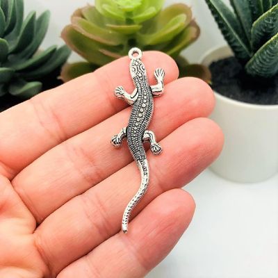 4 Pcs Lizard Pendant Charms Image 1
