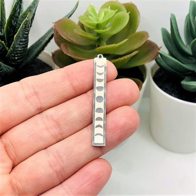 4 Pcs Moon Phases Bar Pendant Image 2