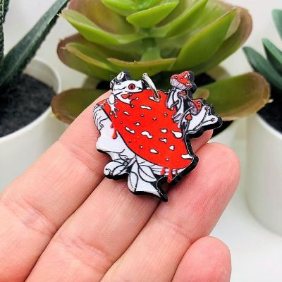 4 Pcs Mushroom Girl Toadstool Charms Image 1