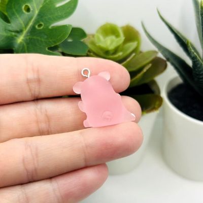 4 Pcs Pink Acrylic Pig Charms Image 2