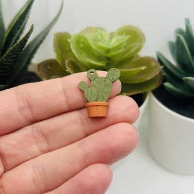 4 Pcs: Prickly Pear Cactus Charms Image 1