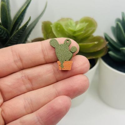 4 Pcs: Prickly Pear Cactus Charms Image 2