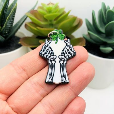 4 Pcs Punk St. Patrick's Day Skeletons Image 1