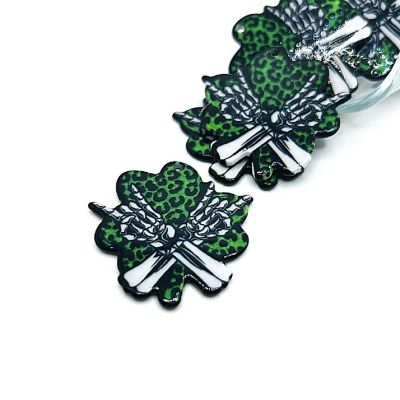 4 Pcs Punk St. Patrick's Day Skeletons Image 1